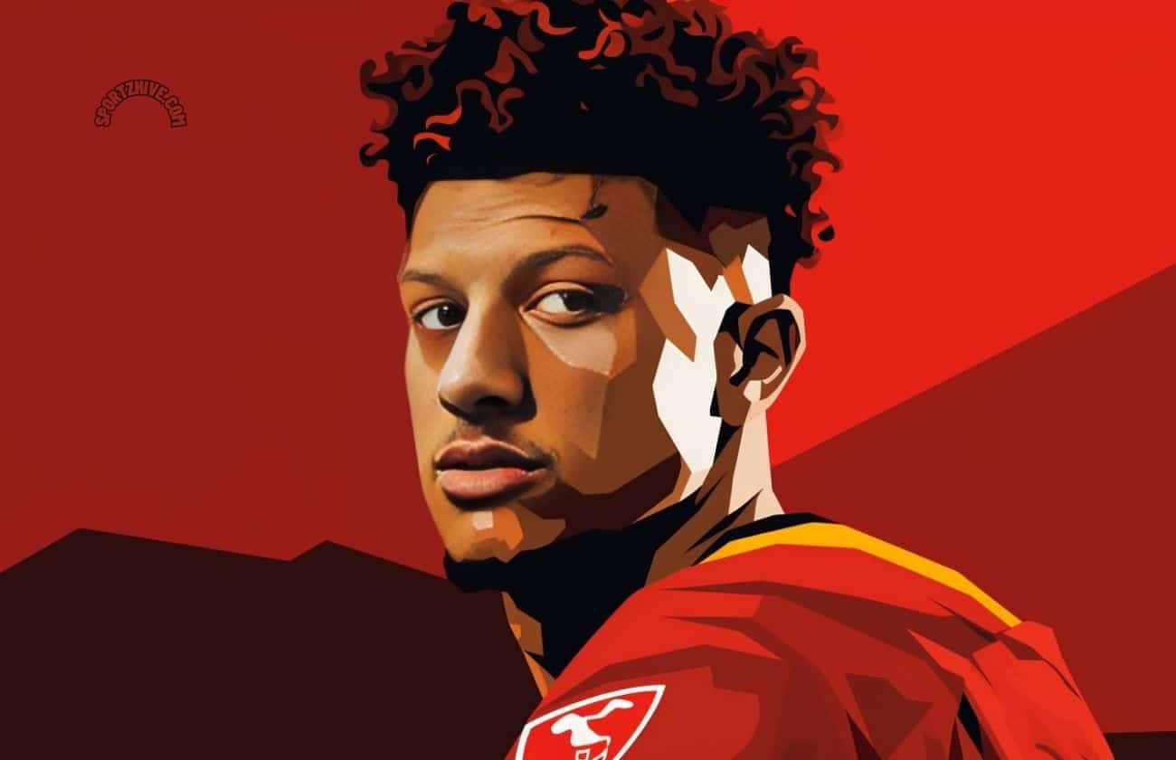 Patrick Mahomes Outline W WHT