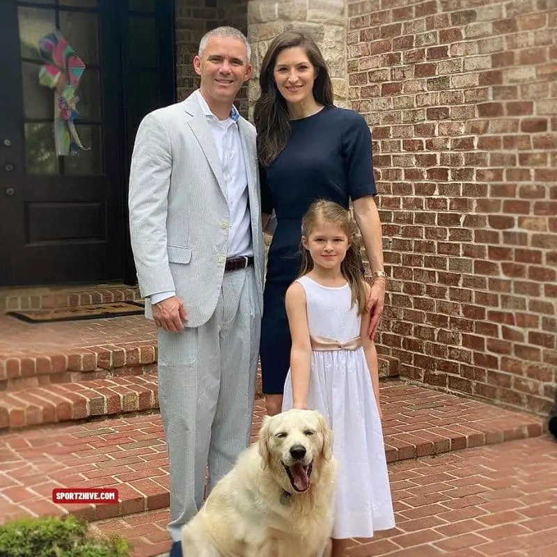 Mike Norvell with his wife, Maria Norvell and daughter, Mila