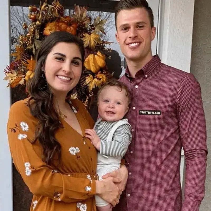 Harrison Butker with wife, Isabelle Butker and their Kid