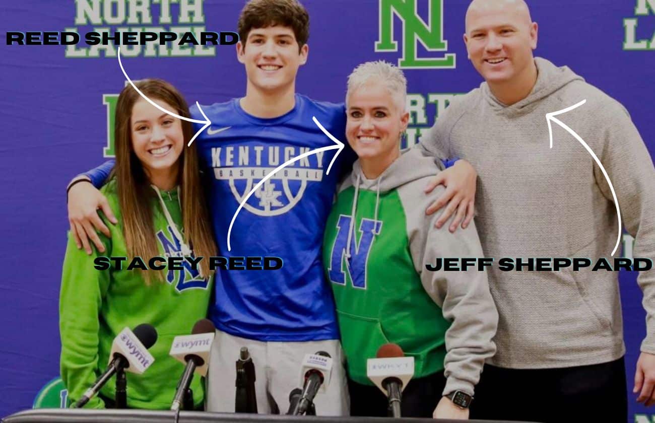 Reed Sheppard with parents, Jeff Sheppard and Stacey Reed